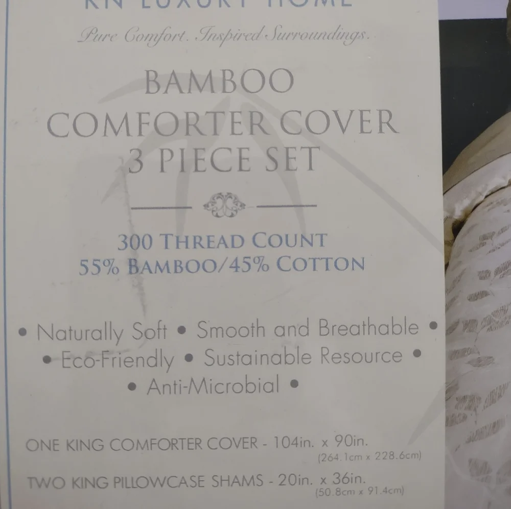 New 🎀 Luxury 3 piece set Bamboo cotton comforter cover 2 pillowcase shams